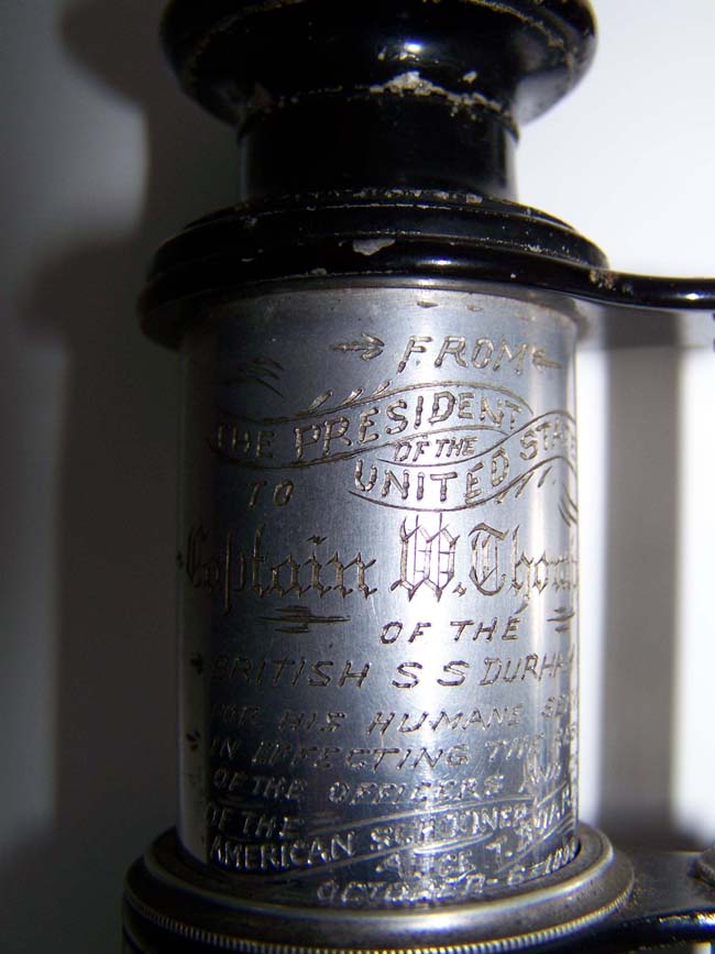 A Rare Pair of President Grover Cleveland Presentation Binoculars dated 1894. — image 4